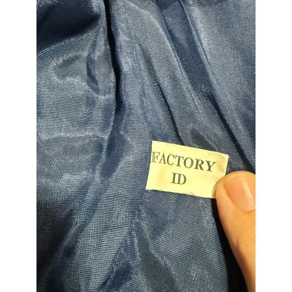 VTG Express Knit Blazer Aztec Wool Stripe Italy Lined Womens XS Blue Orange Y2K - Picture 9 of 11